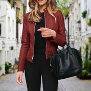 Isabelle - Klassische Damenlederjacke | Zeitloser Look