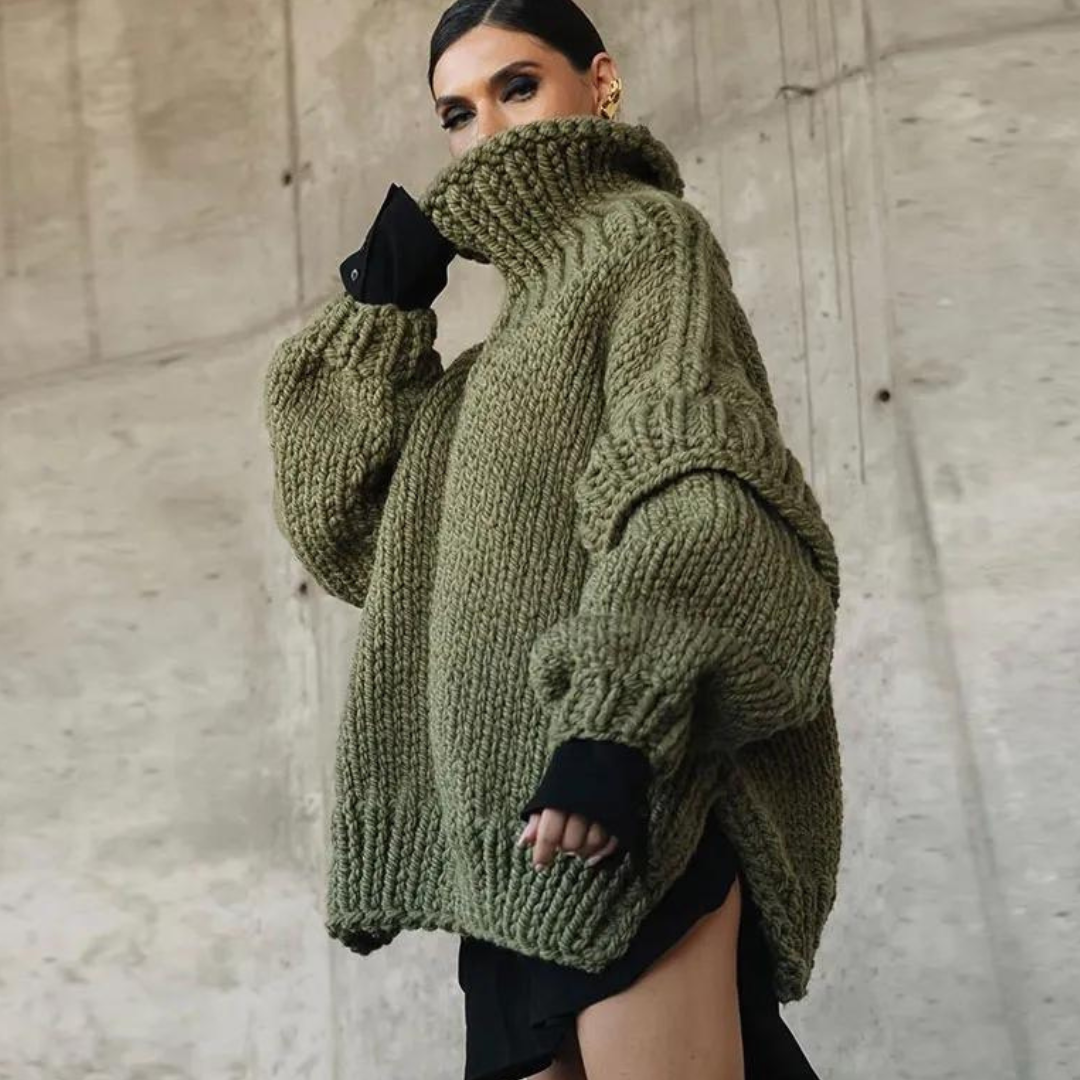 Adia Pullover | Trendiger Oversized Strickpullover Damen für Wintertage