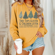 Mia Schriftzug-Sweater | Sweatshirt mit Baum und Schriftzug