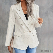 Anina Blazer | Modischer Zweireiher Tweed-Blazer für Damen