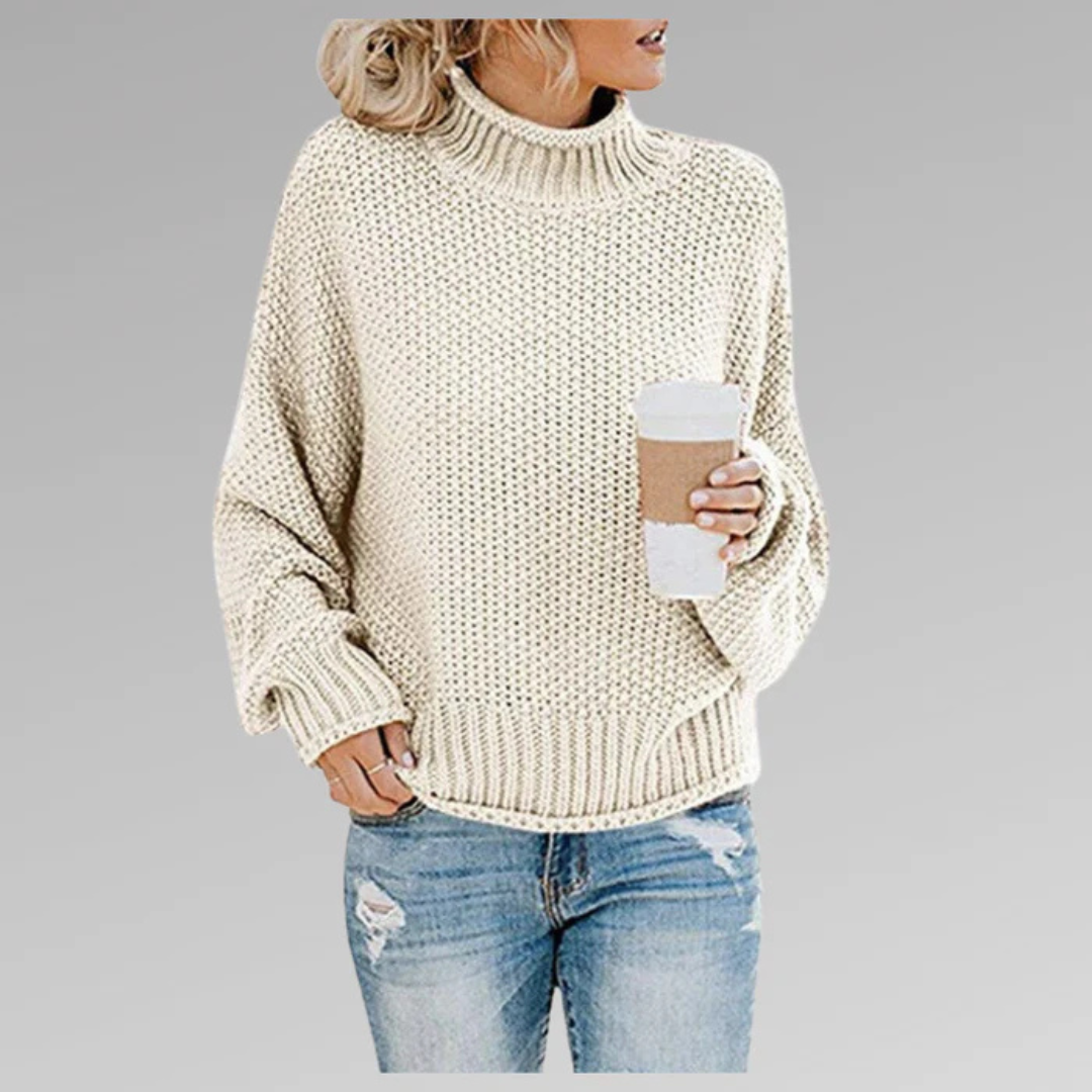 Bertha Pullover | Weicher Oversized Pullover mit Rollkragen für den Winter