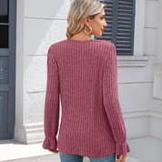 Zara Pullover | Eleganter Pullover mit gewebtem Rundhalsausschnitt für Damen