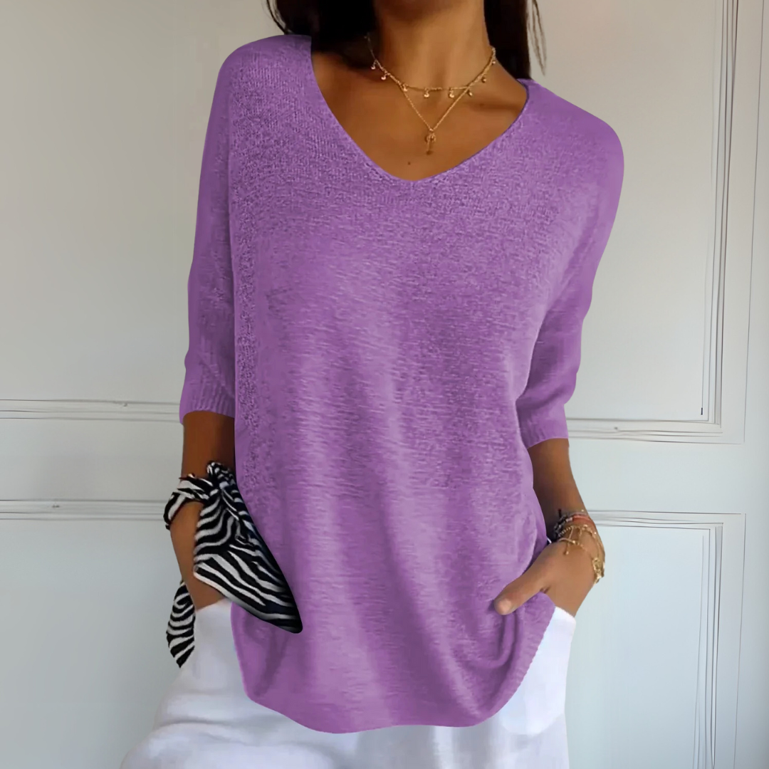 Miranda V-Pullover | Lässiger Strickpullover mit Modernem Schnitt