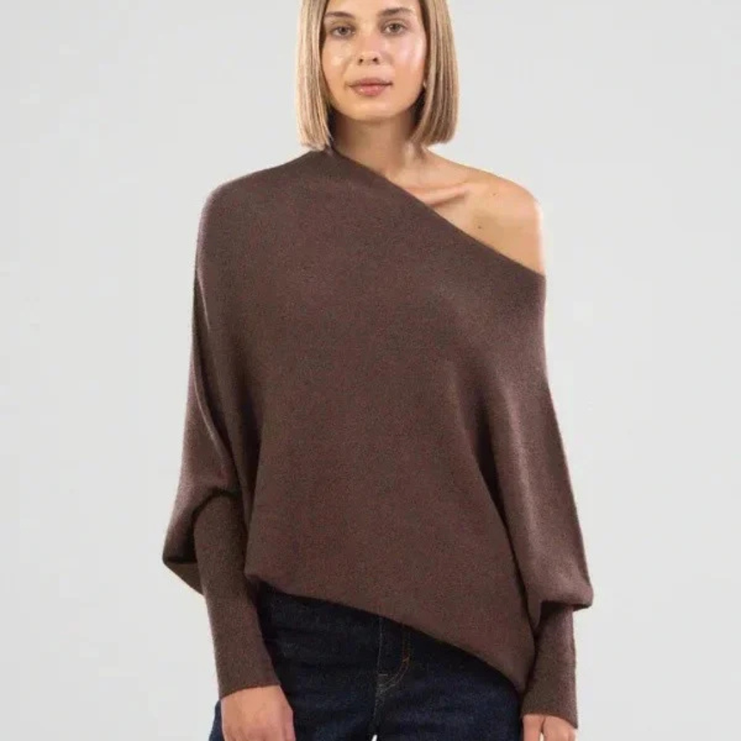 Denise Pullover | Off-Shoulder-Damenpullover für Eleganz