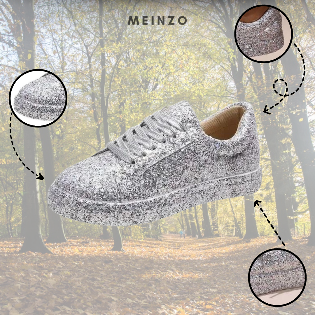 Glitzernde Sneaker | Damen-Sparkling-Sneaker mit rutschfester Sohle