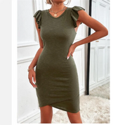 Iris Kleid | Stilvolles Bodycon-Kleid mit Volant-Ärmeln