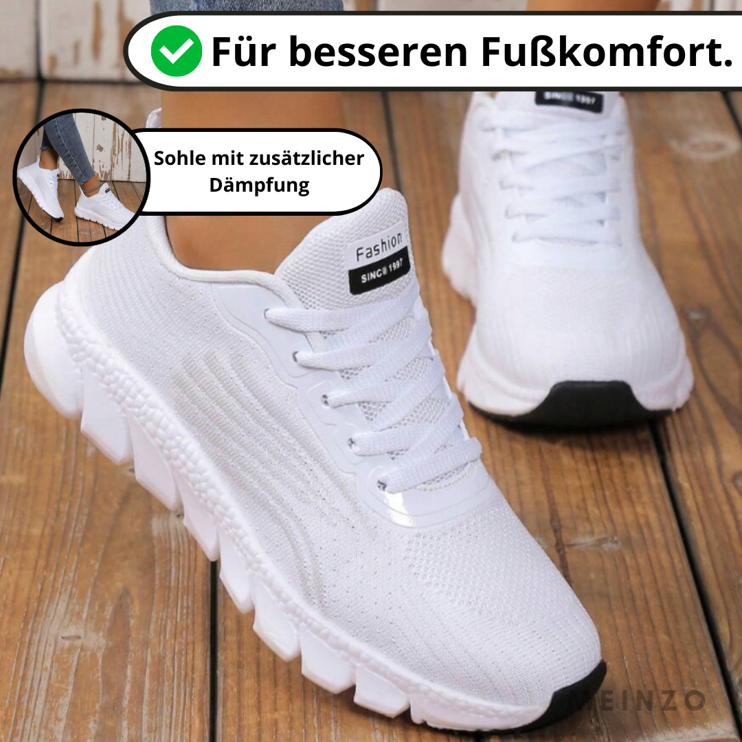 Sara Sneakers | Gestreifte Schnürschuhe mit weicher Sohle