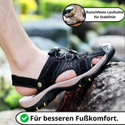 Oliver Sandalen | Klassische Ledersandalen für Herren für den Strandhandwerkskunst