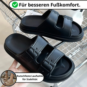 Emilia Slippers | Damen Doppelriemen-Slipper für Sommertage